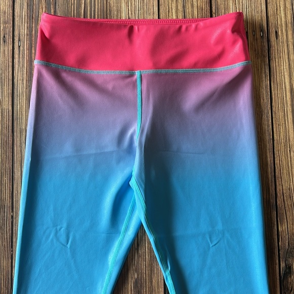 Zyia Girls Pink & Blue Ombré Leggings 10-11 - Picture 2 of 6